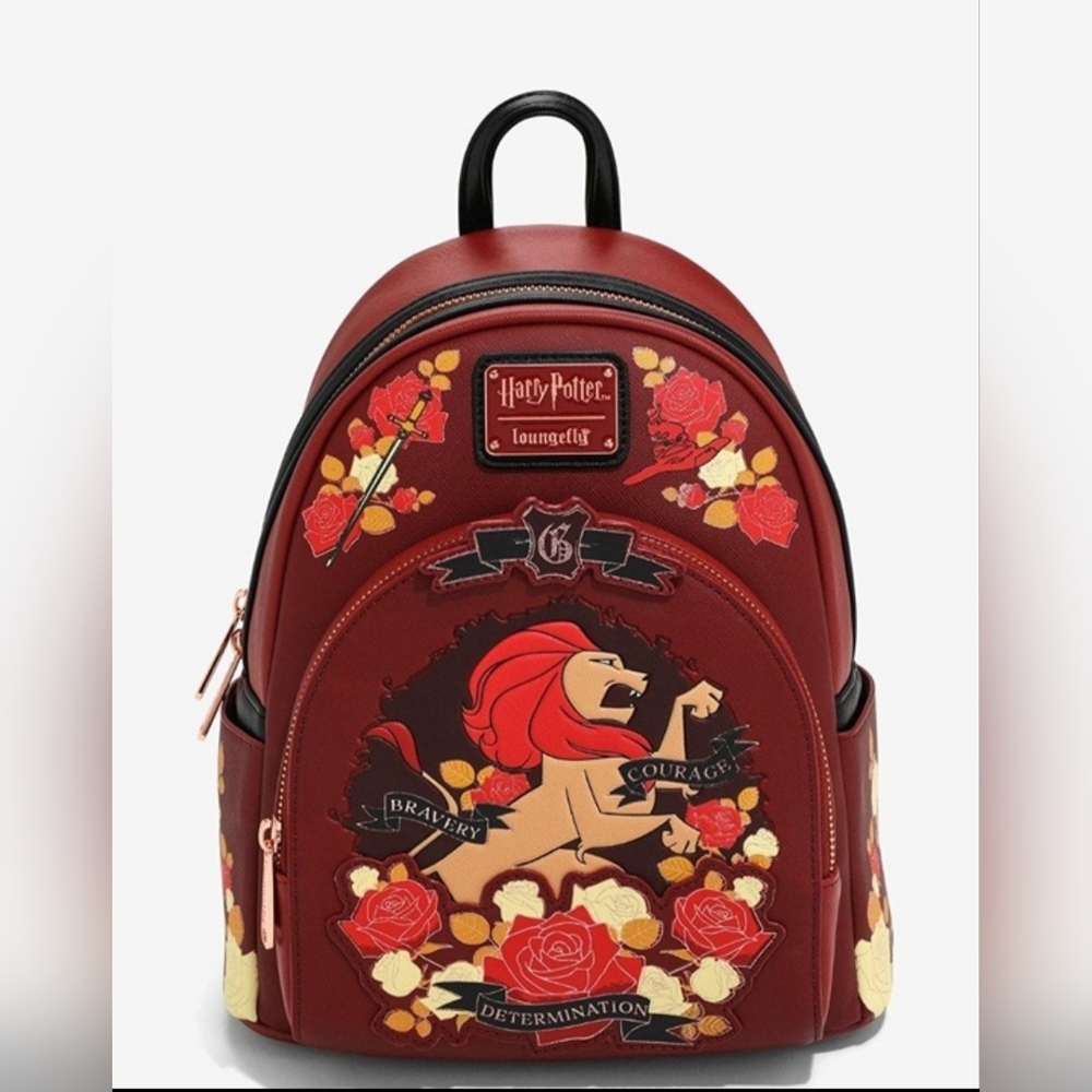 Loungefly Harry Potter Gryffindor Floral Mini Backpack